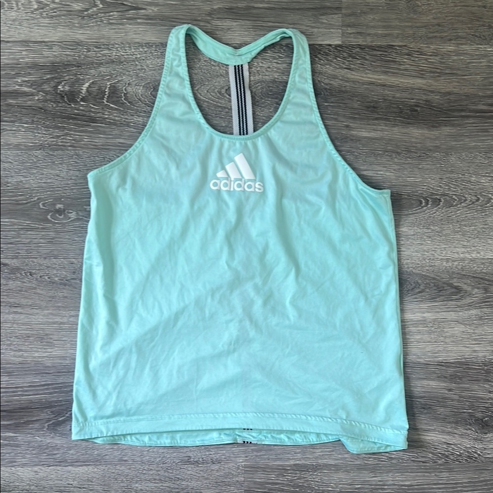 Adidas Blue Sleeveless Tank Top with Racerback